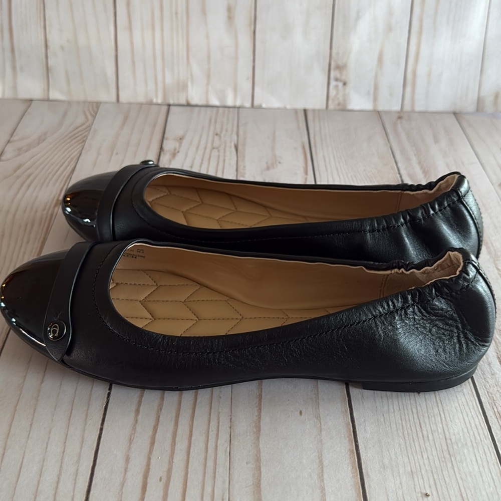 Classic Black Women's Ballet Flat with Patent Toe New Size 8 - Picture 4 of 15